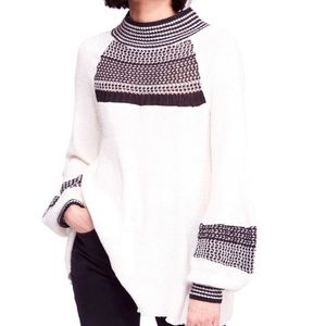 Free People tunic. Size small. Black and white